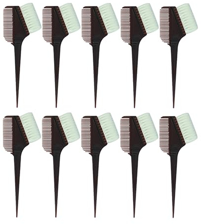 HONMEET 10pièces Kit De Coloration Capillaire De Brosse Bol Et Peigne Pour Outils De Coiffure Pour Salon De Beauté Couleur Café