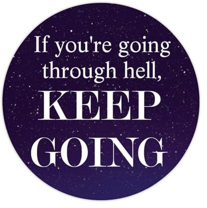 Étiquettes autocollantes avec citation « If You're Going Through Hell » pour ordinateur portable, enveloppes, bocaux, bouteilles d'eau, sacs à friandises, décoration de mariage, Noël, fêtes, cadeaux