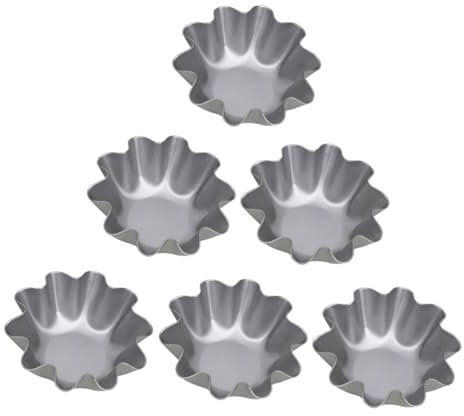 GRADENEVE 6piezas Moldes Para Tarta De Huevo Moldes De Aluminio Para Postres Hornear Tartas Utensilios De Cocina