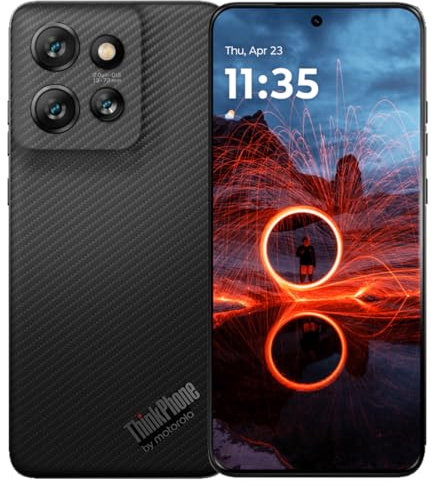 Motorola ThinkPhone 25 5G 2024 (Carbon Black) XT2409-06 | Dual SIM (Nano SIM, eSIM) 256GB + 8GB RAM Android 14 SIM-free Factory Unlocked Smartphone