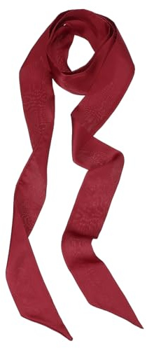 PATIKIL Écharpe Ruban Élégante, Écharpe Skinny de Couleur Unie Pure Longue Foulard en Soie Cravate de Cou Ceintures Bandeaux Foulards pour Cheveux Ruban pour Femmes, Bordeaux
