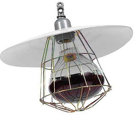 VILLFUL Livestock Cage Heating Lamp Easy to Operate Random Color Heat Lamp with Metal and Aluminum Sturdy Design Puppy for Pet Box and Little Pig Cage Heating Supply