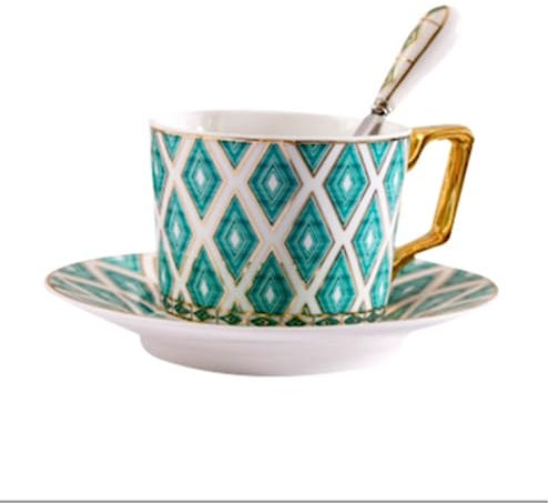 HYKJCSS Tazas De Cafe Tazas Desayuno Tazas Tazas De Café De Cerámica Tazas De Café Condensadas Café Té Desayuno Tazas De Leche Platillo Traje Ins Tazas Con Plato Tazas De Cafe Moderno(B)