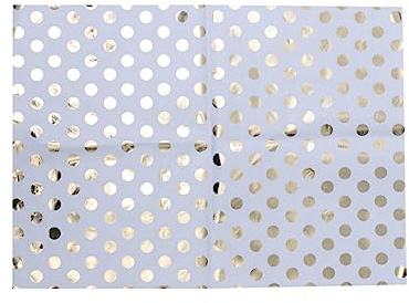 Ipetboom 5stücke Pack Geschenkpapier Mit Punkten Für Hochzeit Geburtstag Urlaub Babyparty Bastelpapier Und Dekorationsgeschenke Weiß Und Gold
