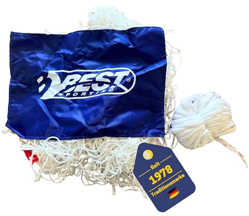 Best Sporting Tornetz für Fußballtor I Tornetz mit Best Sporting Logo I Hochwertiges Tornetz passend für Tore mit den Abmessungen 240 x 170 x 85 cm I Fussball Tornetz Blau/Weiß