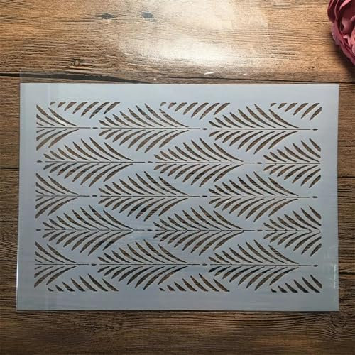Schablonen zum Malen auf Holz, A4, 29 cm, dünne Blätter, Textur, wiederverwendbare Malvorlagen für DIY, Handwerk auf Holz, Wand, Leinwand, Heimdekoration