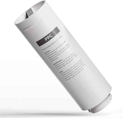 aora PPC Prefiltro per impianto ad osmosi inversa GT600 – per acqua potabile sicura – Filtro acqua osmosi con filtrazione a 8 livelli e cambio filtro in 3 secondi – Sistema di osmosi sottopiano +