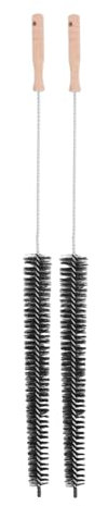 TOPPERFUN Washing Machine Cleaning Brush and Dryer Cleaner with Wooden Handle, 2pcs Set for Pipe and Appliance Cleaning, Black, Suitable for Home Laundry and Kitchen Drain Maintenance