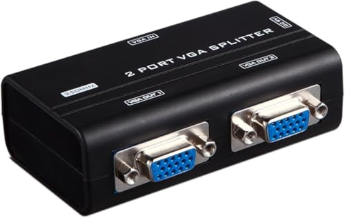 OPAX51 Duplicador Divisor Splitter VGA de una Entrada a Dos Salidas para Duplicar una señal en Dos monitores o TV con VGA.