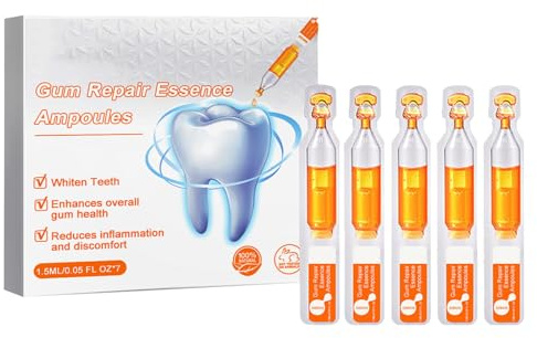 Mnozreo Essenza Trattamento di Riparazione delle Gengive,Gel Sbiancante Per Denti,7PC,Fiala Dentifricio Per La Rimozione Di Tartaro E Placca