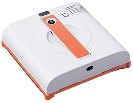 Robot nettoyeur de vitres automatique avec télécommande, Anti-chute, aspirateur électrique intelligent for la maison, essuie-glace for murs et sols(White orange)
