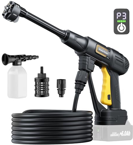 Rondella ad alta pressione per Makita 18 V con ugello regolabile 6 in 1 per il lavaggio di biciclette, auto, irrigazione giardino, pulizia di vetri e pavimenti (solo strumenti)
