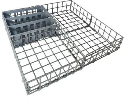 3 PAGEN® Waschmaschinen Organizer – Allzweckskorb & Gitterkorb – Ordnung &Übersicht in der Waschküche – 3 extra Körbchen für Kleinteile – für Waschmittel & Wäschezubehör – Maße 60x60cm