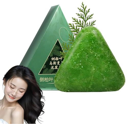 Nature Seven Green Soap Shampoo, Nature Triangle Shampoo Bar, Pflanzliches Festes Shampoobar, zur Haarpflege für Frauen und Männer, Stärkt Glatt Haar (1PCS)