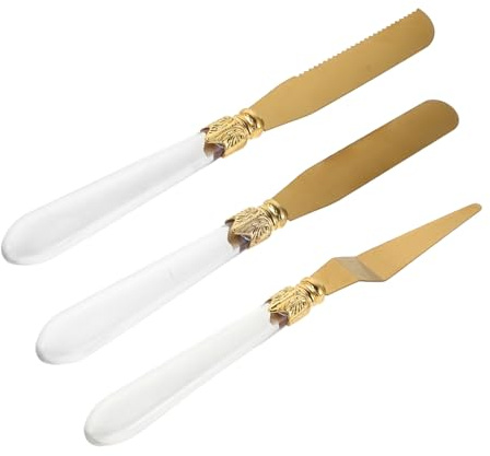 ULTECHNOVO Ensemble De 3 Couteaux À Fromage Pelle Spatule À Badigeonner Planches À Charcuterie Ustensiles Couverts À Fromage Grattoir À Beurre Et À Œufs En