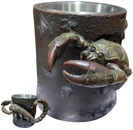 Tazas Divertidas,10 Oz Acero Inoxidable Resina 3D Drinkware,Taza Gigante Escorpio Amante Del Café - Para Vacaciones De Cumpleaños Hombres Mujeres Colegas Amigos De La Familia