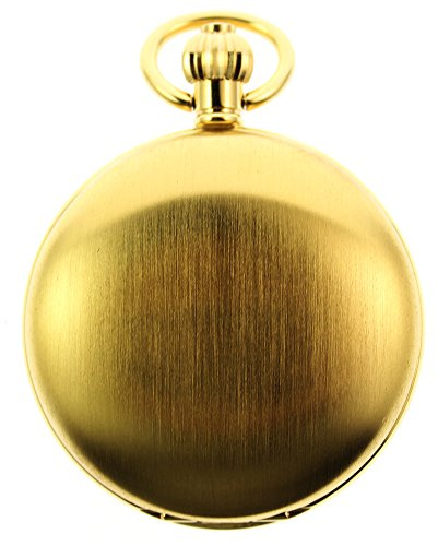 itemstoday Antik Glatte steampunkn gelb Golden Kupfer Herren Mechanische Taschenuhr mit Kette