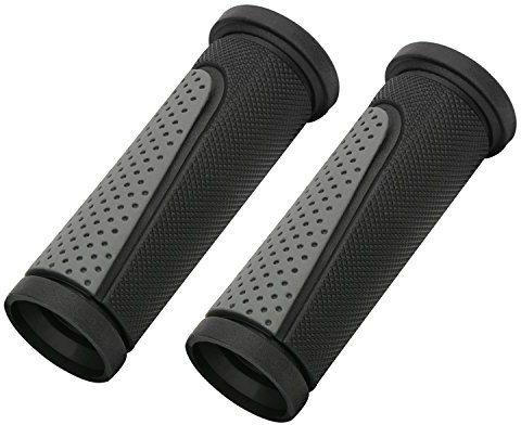 TOPCABIN 2X Short Mini Handlebar Bicycle Grips Fit Many Standard Bikes 90MM Length (Black + Grey)