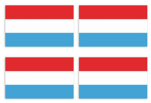 Kiwistar Aufkleber 4,5 x 2,7 cm Luxemburg - Land Staat Autoaufkleber Flagge Länder Wappen Fahne Sticker Kennzeichen - Auto - Fahrrad - LKW