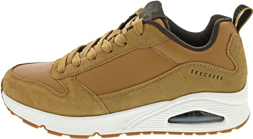 Skechers Uno - Stacre, Scarpe da Ginnastica Uomo, Finitura In Pelle Pu Per Whisky, 42 EU