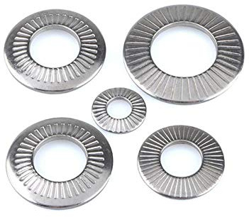 Rondelle anti-desserrage en acier inoxydable 304, joint antidérapant, rondelle de disque de verrouillage dentée M3M4M5M6M8M10M12-20-M10 【5 PCS】