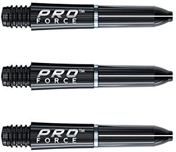 Winmau Pro-Force Black Extra Short Nylon Ring Grip Dart Stems - 1 Set per Pack (3 shafts in Total)
