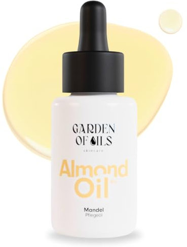 Bio Mandelöl - Garden of Oils - Made in Germany - Kaltgepresstes pures Öl aus Mandeln (30ml)