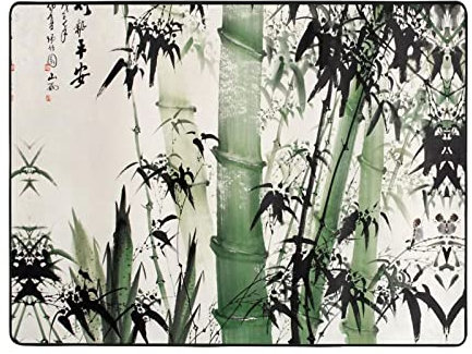 Chinesische Malerei von Bambusteppich: 160 x 114 cm, weich im Griff mit feinem Nickerchen, geeignet für Wohnzimmer, Balkon, Schlafzimmer