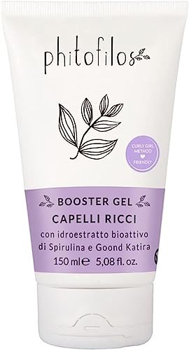 PHITOFILOS Booster Gel für lockiges Haar mit Spirulin und Katira, 150 ml, vegan | PHITOFILOS Booster Gel für lockiges Haar mit Spirulin und Katura 150 ml - ECOBIO VEGAN 100% COSM168