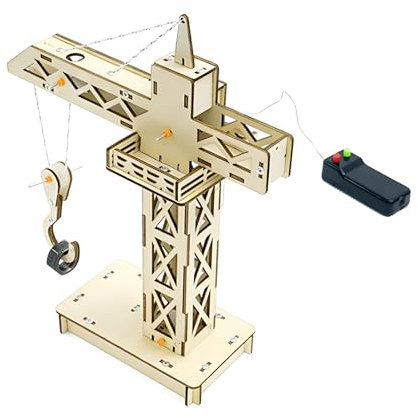 RLS 3D RC Cable Control Tower Crane Lifting Crane DIY Models Building Toy Jigsaw Puzzle Model Toy for Children Gift Toy