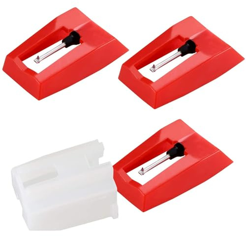 3 Stück Nadel für Plattenspieler Diamant Schallplattenspieler Nadel | Diamant Nadel Plattenspieler Nadeln Ersatzzubehör für Schallplattenspieler, Phonograph