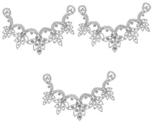 EXCEART 3stücke Rhinestone Applikation Aufbügeln Glitzer Patch Für Schuhe Kleidung Accessoire Für Kreative Projekte Einfach Anzubringen Für Hochzeiten Besondere Anlässe Stilvolles