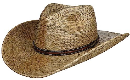 Stetson Mexican Palm Westernhut Strohhut Ledergarniturband Made in Mexico braun XL (60-61 cm)