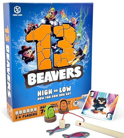 13 Beavers - Fun Family Board Game for Kids & Adults - 2–6 Players, Ages 7+ - Quick-to-Learn River Adventure of Strategy, Luck & Laughter for Game Nights & Holidays