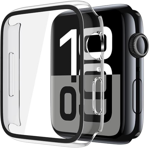 Piuellia 2 Pack Transparent Case for Apple Watch Series 11 Series 10 46mm | Hard Protective Screen Protector for Apple Watch S11/S10, Anti-Drop Ultra-thin Full Coverage PC Cover