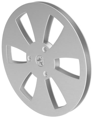 Carrete de Cinta Vacía, Aleación de Aluminio de 1/4 7 Pulgadas, Carrete Vacío de Repuesto Universal de Alta Resistencia para Borrar (SILVER)
