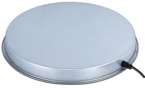 JUJNE Tränkenwärmer für Hühner, große beheizte Basis für Geflügeltränke, mit 6,4 Fuß Netzkabel und Thermostat, EU-Stecker 37 x 37 x 4 cm