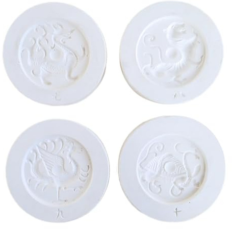 Amagogo Stampi per Ceramica E Gesso per Creazioni Artistiche, 4 Pezzi