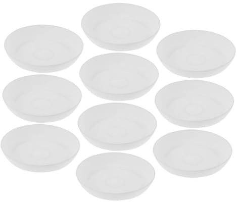 TOYANDONA 10pièces Saucers Plastique pour Pots De Fleurs Coupelles Rondes Drainantes pour Plantes Intérieur Et Extérieur Idéales pour Succulentes Øcm