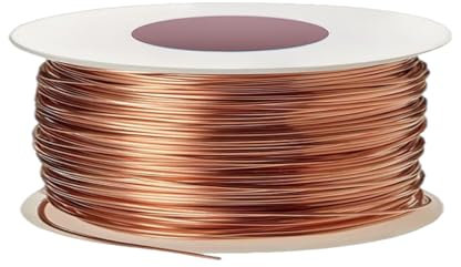 Jortmrd Reiner Kupferdraht 0.5mm x 50m T2 Blanker Kupferdrähte Basteldraht Schmuckdraht Kupferdrahtspule Copper Wire für Elektrokultur Gartenarbeit Pflanzen Handwerk Schweißen DIY Schmuckherstellung