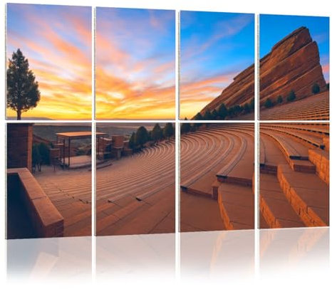 8 Pack Acoustic Foam Panels Sound Proofing Panels red rocks sunrise denver pictures royalty free photos Acoustic Wall Panel Soundproofing for Livingroom Nursery Room Decor