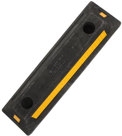 TOGEVAL Fermaruota in Gomma Per Auto e Camper, Cuneo Per Ruote Resistente All’usura Design Portatile, Blocco Limite Per Parcheggio Veicoli in Garage e Caravan