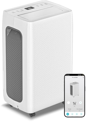 Ollewiellan Deshumidificador eléctrico 26 l/día, deshumidificador para habitaciones de hasta 50 m², con función de aplicación WiFi, 3 modos de funcionamiento, temporizador de 24 horas