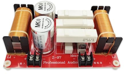Sirxlevcy 1 Pezzo 550W Filtro Crossover Subwoofer Filtro Crossover Audio per Auto Fai-da-Te HiFi A Bassa Frequenza A 43Hz/45Hz Speaker A Pesanti Rosso