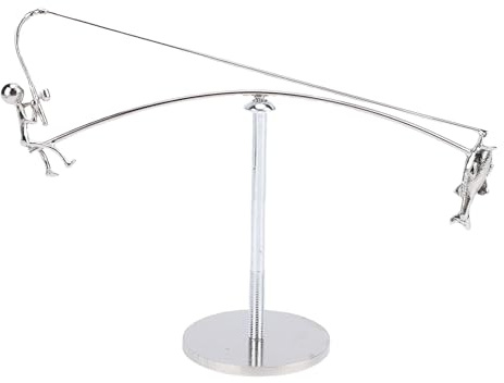 Jiawu Kinetischer aus Metall, Balancierende Skulptur, Moderne Kunst, Ornament für Zuhause, Büro, Dekoration, Entspannung, Fischbastler, Eisen