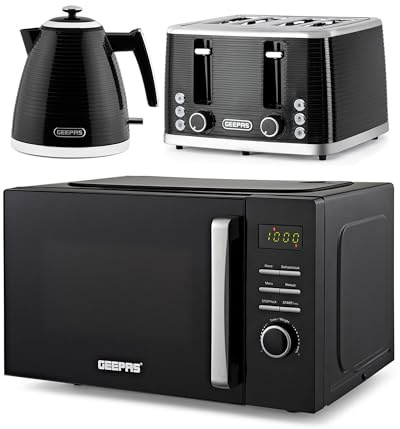 GEEPAS 23L Digital Microwave Oven, Kettle & Toaster Kitchen Combo Set (Kitchen Combo Set 3)