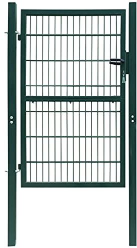 vidaXL Cancello da Giardino 2D (Singolo) Verde 106 x 210 cm