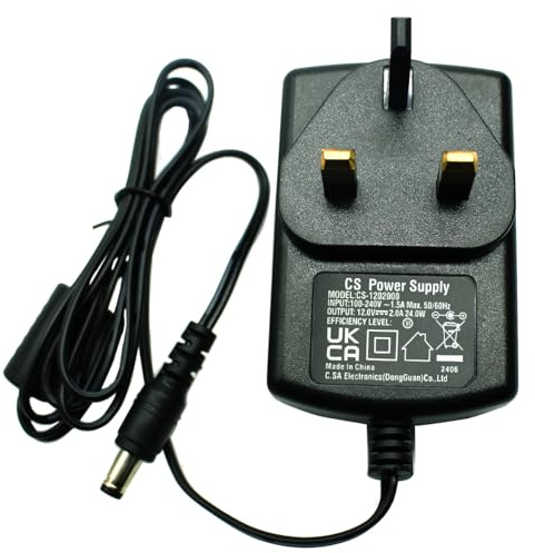 Security-01 AC to DC 12V 2A Power Adapter Supply, Plug UK 5.5mm x 2.1mm, for CCTV Cameras DVR NVR and more
