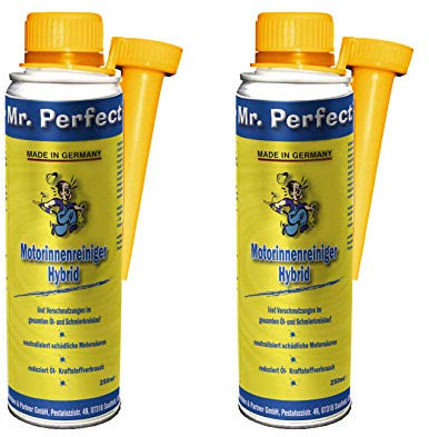 Mr. Perfect® Lot de 2 nettoyants pour moteur hybride 250 ml – Additif pour rinçage d'huile pour tous les moteurs essence et diesel