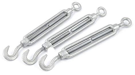 5 pcs of M6 Hook – Eye Turnbuckle Tensioner for Wire Tension Garden Rope Hooks Cable Garden Support Wire Turnbuckle Strainer